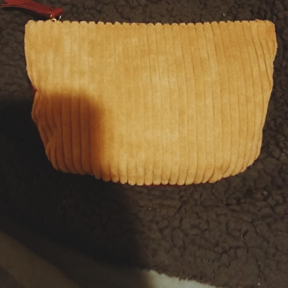 Yellow and Black Makeup Bag